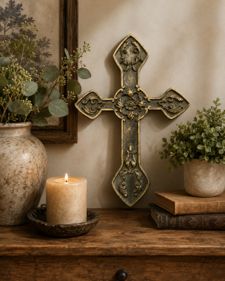 Acanthus Leaf Wall Cross