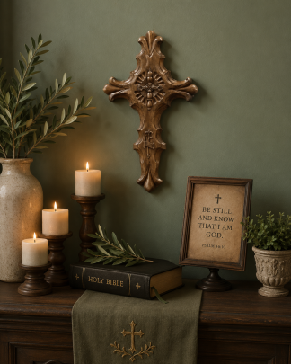 Hand Carved Mahogany Cross