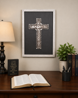 Vintage International Silver silver plated cross
