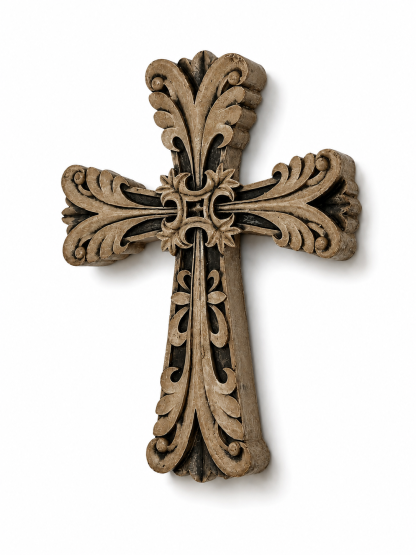 Carved Resin Cross - Image 2