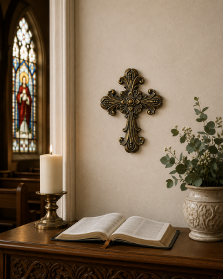 Baroque Gold Cross