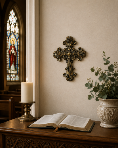 Baroque Gold Cross