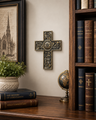 Floral Medallion Cross